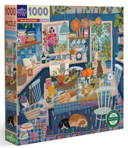 eeBoo - Blue Kitchen Puzzle 1000pc