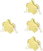 [WRITWAA] 4pcs Star Purse Women Shoulder Bag Stylish Crossbody Messenger Bag for Evening Parties Weddings Banquets Elegant Cartoon Design Chain Strap