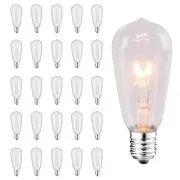 25Pack E17 Bulbs ST40 Replacement Incandescent Light Bulbs, 7 25PC Incandescent