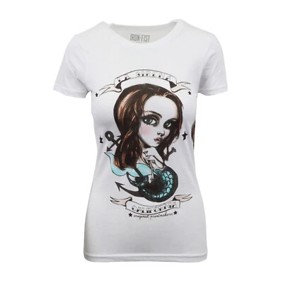 IRON FIST LA SIRENA LADIES WHITE T SHIRT