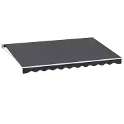 Instahut Retractable Folding Arm Awning Outdoor Awning 4.5Mx3M Canopy Grey New