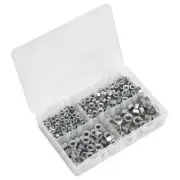 Sealey Steel Nut Assortment 320pc 1/4"-1/2"UNF AB029SN