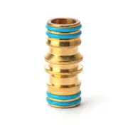 Holman 18mm 2-Way Brass Coupling Hose Fitting Connector