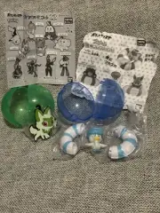 Pokemon Center Sprigatito 2" rubber keychain & Quaxly Figure Gashapon Toy