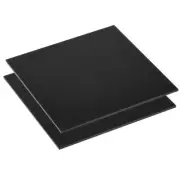 PMMA Acrylic Sheets Colored Non Transparent 6 x 6 Inch Black for Crafts 2pcs