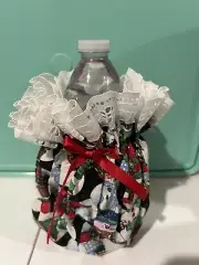 Penguin & Snowmen Homemade Jar Cover New