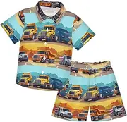 [Caihoyu] Little & Big Boy's Outfits Shirt Short Sets Casual Toddler Boy Outfits Summer Clothing