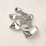 Measure of Love Favor - Heart Measuring Spoon Set - Silver - FAST US SHIPPER