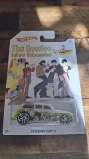 HOT WHEELS 2016 THE BEATLES YELLOW SUBMARINE JOHN LENNON COCKNEY CAB II CAR
