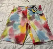 Art Class Women's Size L 12-14 Knit Polyester Sleep Shorts Elastic Waist Tye Dye