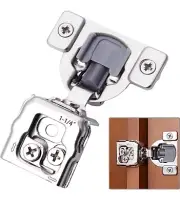 DecoBasics 50 Pack 1-1/4” Overlay Soft Close Cabinet Hinges For Kitchen Cabinets