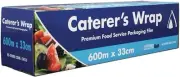 Caters Wrap Plastic Wrap for Food 600m x 33cm Plastic Cling Wrap for Food Clear
