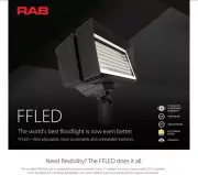 RAB FFLEDS LED Floodlight 39/26/18Watt 4000/5000K Field Adjustable Color & Watt