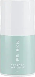 PB SKN Restore Moisturiser - Lightweight, Nourishing & Protecting Daily Post-Workout Face Cream for Hydrating, Smoothing and Anti-Aging with Hyaluronic Acid, Peptides and Antioxidants, Natural, Vegan & Australian-Made 50ml