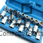10P Torx Socket Bit Set 1/2" E Type Chrome Vanadium Bright Chrome Repair Tools (for: MG)