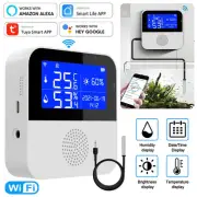Tuya Temperature & Humidity Sensor Date Time Display WIFI Smart Life w/ 1m Cable