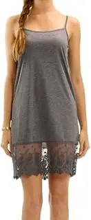 [MELODY] Women's Full Lace Slip Extender Solid Knit Skirt Extender
