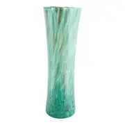 Murano Glass Vase Green Bronze Handmade Millefiori 19cm High Venice Italy