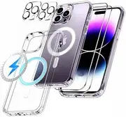 Eli Queen 5 in 1 Compatible with iPhone 15 (1pcs Clear Case +2pcs Screen Protectors +2pcs Camera Cover) (15)