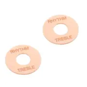 2X Cream and Gold Guitar Toggle Switch Ring Plate Standard Size For Gibson LP SG