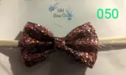 Copper Sparkle Bow Headband and/or Hair Tie