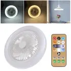 360-Degree Rotation LED Ceiling Fan Light Fan Lamp with Remote Control Modernkiv
