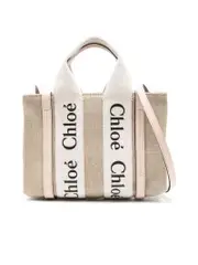Chloé Mini Woody Tote Bag in Linen