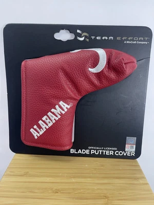 NEW Team Effort NCAA Blade Putter Cover - Alabama Crimson Tide
