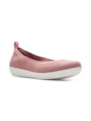 Cloudsteppers by Clarks Ayla Paige Knit Slip-On Flats Mauve Sz 10