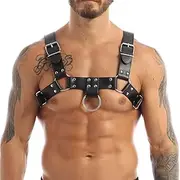 [Generic] Wide Application Men Chest Harness For Fashion And Restraint Easy To Wear PU Sex Restrain Bandage Chest Harness