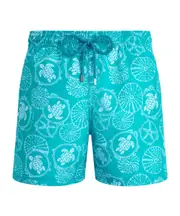 graphic-print swim shorts S green