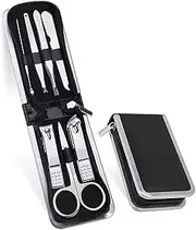 Topeetek Nail Clipper, 7 in 1 Manicure Set Kit Luxury Manicure Personal Care Professional Pedicure Set Grooming Kit for Men Husband Boyfriend Parents Women Elder Patient Nail Care-Black