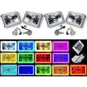 4X6" IR Color Change RGB SMD Halo Angel Eye Headlight 24W 6K LED Light Bulb Set (for: Volvo)