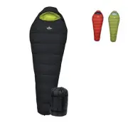LEEF Ultralight Mummy Sleeping Bag Perfect for 0F Regular BAG Black/Sage