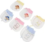[BESPORTBLE] 6 Pack Anti-scratch Mittens for Newborn Snow Mittens Stay Gloves Socks Set