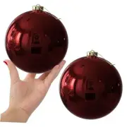 Maroon 6.0" Extra Large Christmas Balls - Christmas Tree Decoration Ornaments