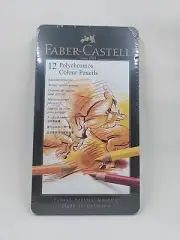 Faber-Castell Polychromos Pencils - Set of 12 Assorted Colors - NEW