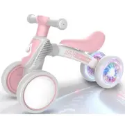 Colorful Lighting Baby Balance Bike Toys for 1 Year Old Girl Gifts, 10-36 Month