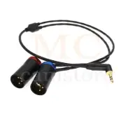 3.5mm TRS to two XLR 3 pin for RØDE Wireless GO II Dual Channel wireless output