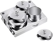 HONMEET Professional Manicure Set Stainless Steel Nail Dappen Cups 3pc Manicure Tools Cover