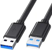 tunghey USB to USB Cable, USB 3.0 Male to Male Type A to Type A Double Sided USB Cord for Data Transfer Compatible for Hard Drive, Laptop, DVD Player, TV, USB 3.0 Hub, Monitor and More (3M)