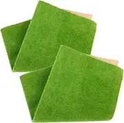 Plastic Turf Decor DIY Grass Lawn Artificial Turf Table Model Decoration Set