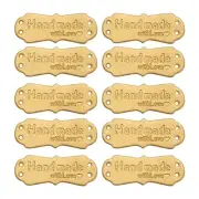 30pcs Handmade PU Leather Label Love Sew on Embossed Tag 1.57"L