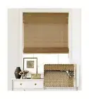 LazBlinds No Tools No Drill Cordless Bamboo Roman Shades, Light Filtering Win...