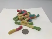 Sour Mini Neon Worms 2 pounds gummy neon worms gummi candy