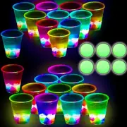 Glowing Party Beverage Pong Game for Indoor Outdoor Party Event Fun, Pack wit...