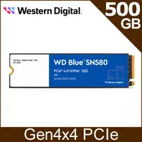 在飛比找PChome24h購物優惠-WD 藍標 SN580 500GB M.2 PCIe 4.0