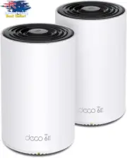 TP-Link Deco XE75 Pro AXE5400 WiFi 6E Mesh 2-Pack Tri-Band 2.5G Alexa Ready