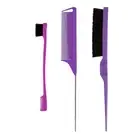 3Pcs Hair Styling Comb Kit Dual Sided Edge Brush & Tail Comb & Teasing Comb