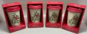 Lenox Double Wall Ceramic Thermal Travel Mug set of 4 Comfort & Joy 12 oz NIB